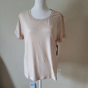 Fit Collective Cream/Oat Milk Top LGR NWT
